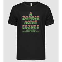 Pólómánia A zombik agyat esznek-01 - Férfi Alap póló