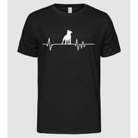 Pólómánia Heartbeat sziluett Staffordshire Terrier - Férfi Alap póló