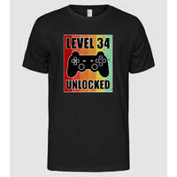 Pólómánia level 34 unlocked retro gamer - Férfi Alap póló