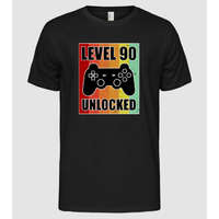 Pólómánia Level 90 unlocked retro gamer - Férfi Alap póló
