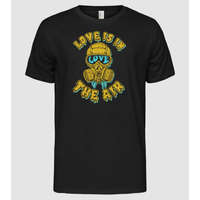 Pólómánia Love is in the air sárga kék - Férfi Alap póló