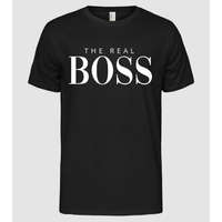 Pólómánia Páros minta The REAL Boss - Férfi Alap póló