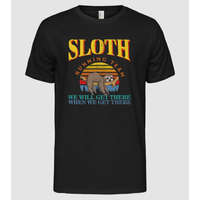 Pólómánia sloth running team retro - Férfi Alap póló