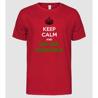 Pólómánia Keep Calm Ria-Ria Hungária - Férfi Alap póló