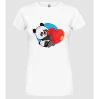 Pólómánia Panda szerelem - Női Kerek nyakú Póló