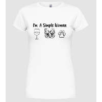 Pólómánia Simple doggy woman - Női Kerek nyakú Póló