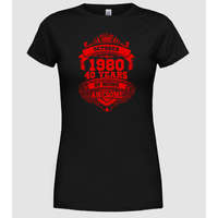 Pólómánia Awesome being of 40 years 1980 OKTÓBER - Női Kerek nyakú Póló