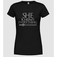 Pólómánia She knows everything páros - Női Kerek nyakú Póló
