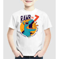 Pólómánia Rawr i'm 7 - awesome since 2013 - Uniszex Gyerek Póló