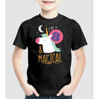 Pólómánia I'm 8 and Magical Unikornis - Uniszex Gyerek Póló