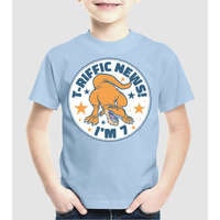 Pólómánia T-rex Terrific news i'm 7 - Uniszex Gyerek Póló