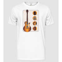 Pólómánia Gibson Gitár rajz gold - Férfi Alap póló