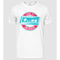 Pólómánia Level 21 Unlocked 21 éves születésnap - Férfi Alap póló