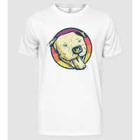 Pólómánia Retro Pitbull Fej - Férfi Alap póló