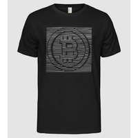 Pólómánia Bitcoin 3d Vonalak - Férfi Alap póló