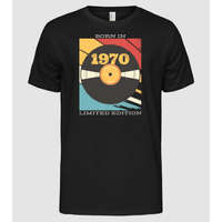 Pólómánia Born in 1970 Limited Edition Vynil Bakelit Retro - Férfi Alap póló