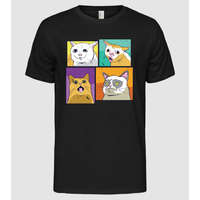 Pólómánia Cica Mém Pop Art - Férfi Alap póló
