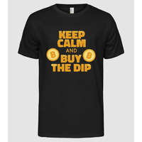 Pólómánia Keep calm and buy the dip Bitcoin - Férfi Alap póló