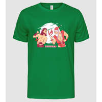Pólómánia Jézus vs Mikulás Street Fighter vicces karácsonyi póló - Férfi Alap póló