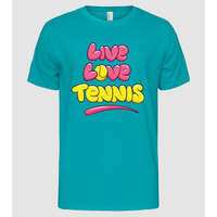 Pólómánia Live Love Tennis - Férfi Alap póló