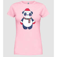 Pólómánia Cuki Karácsonyi Panda - Női Kerek nyakú Póló