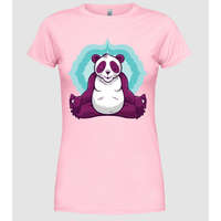 Pólómánia Panda Meditáció - Női Kerek nyakú Póló