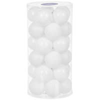 MagicHome karácsonyi gömbök, 30 db, fehér, fényes, mix, karácsonyfára, 6 cm