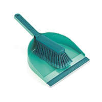 Leifheit Classic seprű lapáttal, normál méret, szürke-kék, műszálas puha sörtékkel és gumírozott lapáttal