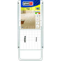 Gimi Top ruhaszárító, 20 méter szárítási terület, fehér, lehajtható szárnyakkal, acélvázzal, csúszásmentes lábakkal