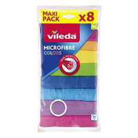 Vileda Mikroszálas Colors rongy, 8 darabos csomag, vegyszermentes, színes mikroszálakkal
