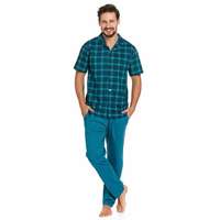 DN Nightwear Luke férfi pizsama, kék, kockás XXL