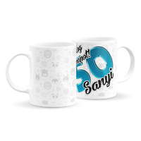 Férfi szülinapi bögre állatkás háttérrel (bármilyen névvel és számmal)