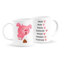 Nyuszis emoji bögre - napos