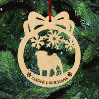 Fa karácsonyfadísz – Mopsz