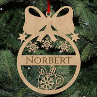 Fa karácsonyfadísz - Egyedi neves - Bögre