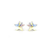 Swanis csillag bedugós fülbevaló - 6 mm - Crystal AB