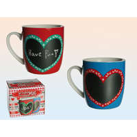 Szives kerámia írható bögre