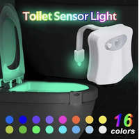  Mozgásérzékelős 16 színű WC LED világítás