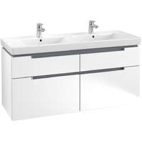 Villeroy & Boch Villeroy & Boch Subway 2.0 Fürdőszoba bútor kétmedencés mosdókagylóhoz 1300 mm White Matt (mosdókagyló nélkül)