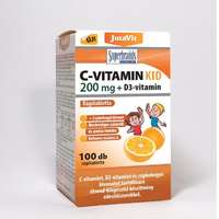  Jutavit C-vitamin 200 mg + D3 KID Narancs ízű rágótabletta 100 db