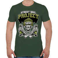 printfashion Az utca lelke - Férfi póló - Katonazöld