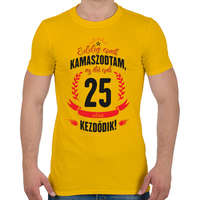 printfashion kamasz-25-black-red - Férfi póló - Sárga