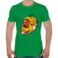 printfashion Hegesztő sisak - Férfi póló - Zöld