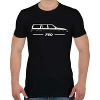 printfashion Volvo 760 (2) - Férfi póló - Fekete