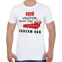 printfashion Edző vagyok... - Férfi póló - Fehér