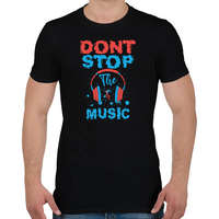 printfashion Zene - don't stop the music - Férfi póló - Fekete