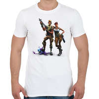 printfashion Fortnite Battle Royale Bajnokok - Férfi póló - Fehér