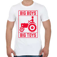 printfashion Big boys big toys - traktoros - Férfi póló - Fehér