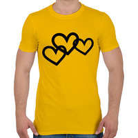 printfashion Black hearts - Férfi póló - Sárga