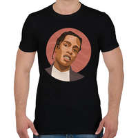 printfashion Asap Rocky - Férfi póló - Fekete